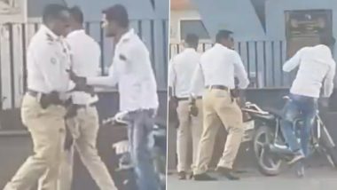 Mumbai: Cop Kicks, Slaps Youth in Broad Daylight; Traffic Police Department Responds After Video Goes Viral