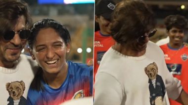 WPL 2024: Shah Rukh Khan Meets Delhi Capitals, Mumbai Indians Squads Ahead of Women’s Premier League Opening Ceremony