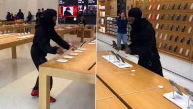 Apple Store Looted in US: Masked Man Steals 50 iPhones from Apple Store in Berkeley, Arrested After Video Goes Viral