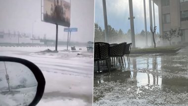 Hailstorm in Mohali Video: Roads Turn White as Heavy Rain, Hail Lash City
