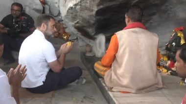 Bharat Jodo Nyay Yatra 25th Day: Congress MP Rahul Gandhi Offers Prayers at Vedvyas Temple in Odisha’s Rourkela (Watch Video)
