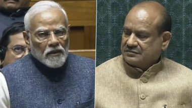 PM Narendra Modi Heaps Praise on Lok Sabha Speaker Om Birla, Says ‘You Were Ever-Smiling and Your Smile Never Faded’ (Watch Video)