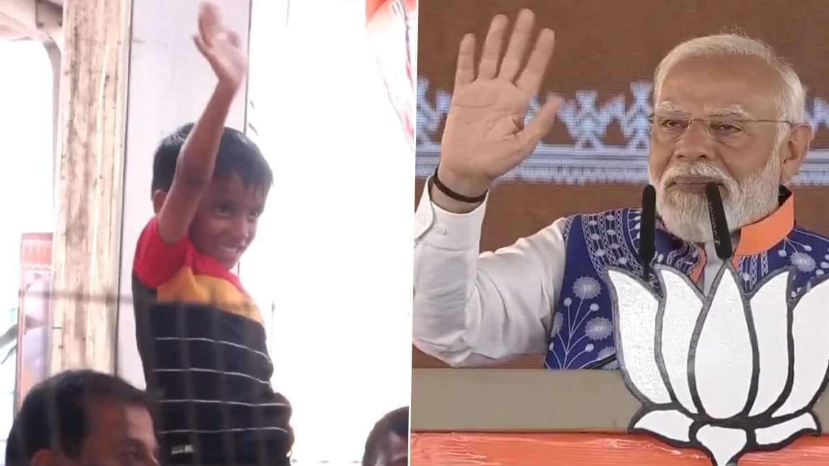 India News | PM Narendra Modi Tells Child Waving at Him in Madhya ...