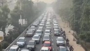 Farmers&rsquo; Protest: Massive Traffic Snarls in Delhi As City Turned Into Fortress To Thwart Farmers&rsquo; March (Watch Videos)