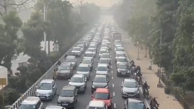 Farmers’ Protest: Massive Traffic Snarls in Delhi As City Turned Into Fortress To Thwart Farmers’ March (Watch Videos)