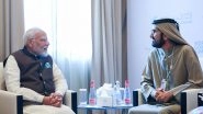 PM Narendra Modi, UAE Vice President Sheikh Mohamed Bin Rashid Al Maktoum Acknowledge Indian Diaspora&rsquo;s Contribution to Dubai&rsquo;s Evolution Into Global Hub for Trade, Services, Tourism (See Pics)