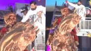Chhatrapati Shivaji Maharaj Jayanti 2024: Maharashtra CM Eknath Shinde, Deputy CMs Devendra Fadnavis and Ajit Pawar Pay Tribute at Shivneri Fort in Pune (Watch Videos)