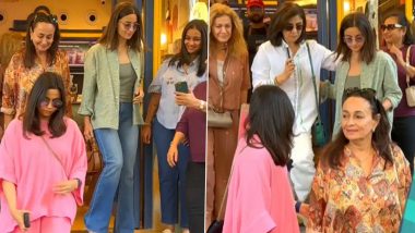 Alia Bhatt Steps Out for Lunch Date With Neetu Kapoor, Soni Razdan and Shaheen Bhatt (Watch Video)
