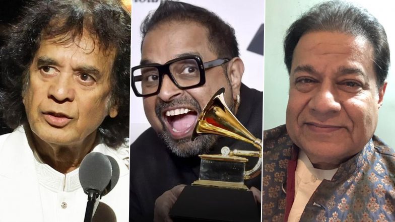Anup Jalota Extends Heartfelt Congratulations to Ustad Zakir Hussain and Shankar Mahadevan on Their Grammys 2024 Win