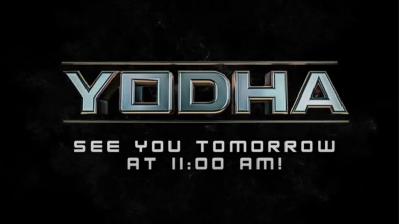 Yodha: 'First-of-Its-Kind' Poster Reveal of Sidharth Malhotra-Starrer to Unveil on February 15 at THIS Time (Watch Video)