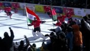 Indian Army Team Performs Victory Lap After Defeating ITBP 2-0 by Penalty Shootout in Ice Hockey Final at Khelo India Winter Games 2024 (Watch Video)