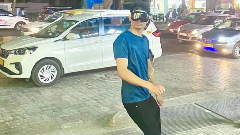 Peak Bengaluru Moment! Techie Takes Apple Vision Pro for a Walk in Indiranagar; Pic Goes Viral