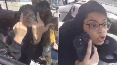 'You Tried To Harass Me': Woman Verbally Abuses, Shows Finger To Farmers Protesting on Streets During Bharat Bandh March; Video Surfaces
