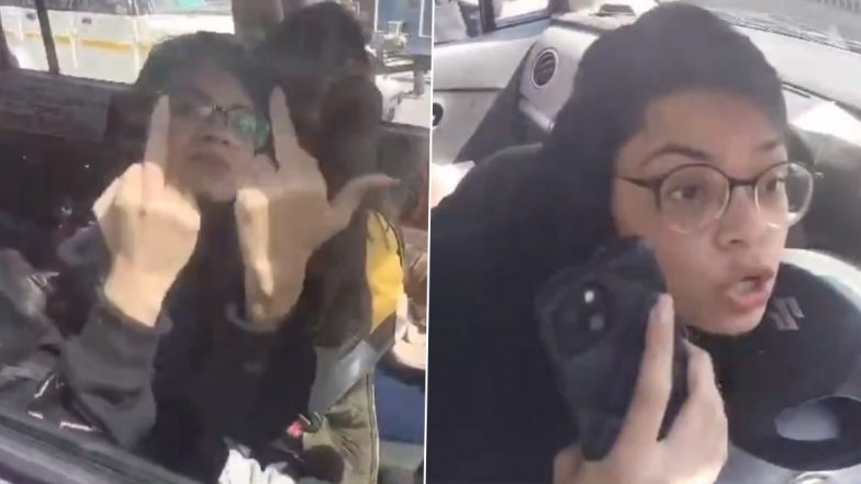 'You Tried To Harass Me': Woman Verbally Abuses, Shows Finger To Farmers Protesting on Streets During Bharat Bandh March; Video Surfaces