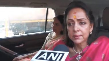 Hema Malini Seeks Blessings at Ram Mandir in Ayodhya (Watch Video)