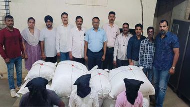 Mumbai: Crime Branch Busts Drug Trafficking Ring, Seizes Two Vehicles With 374 kg of Ganja Worth Rs 1.12 Crore; Three Arrested