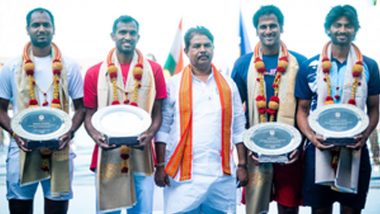 India Davis Cup Stars Felicitated at Inauguration of Bengaluru Open 2024