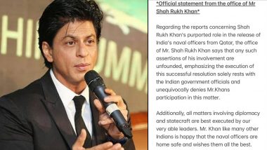 Shah Rukh Khan’s Office Issues Statement Denying Superstar’s Involvement in Indian Ex-Navy Veterans’ Release From Qatar