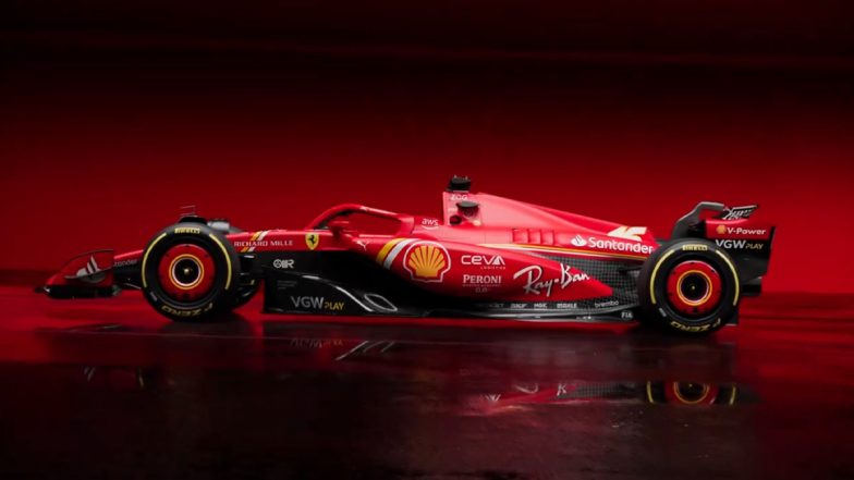 F1 2024: Ferrari Uncovers SF-24 in Online Event Ahead of New Season (Watch Video)