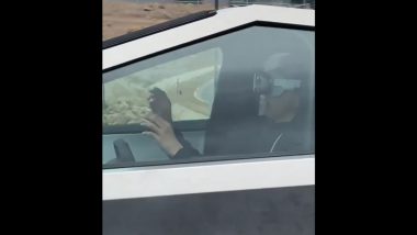Tesla Driver Wearing Apple Vision Pro Headset in Viral Video Raises Safety Concerns (Watch Video)