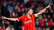 Luuk De Jong Penalty Earns PSV Eindhoven 1&ndash;1 Draw With Borussia Dortmund in UEFA Champions League 2023&ndash;24 Round of 16