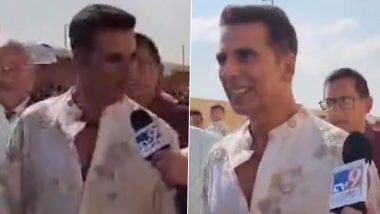 Akshay Kumar Arrives for BAPS Hindu Temple Inauguration in Abu Dhabi (Watch Video)