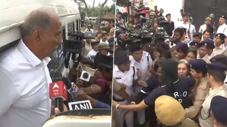 Sandeshkhali Violence: Six Members of Independent Fact-Finding Committee Arrested for Unlawful Attempt to Cross Barricade in West Bengal (Watch Videos)