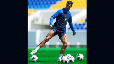Cristiano Ronaldo Prepares for Al-Nassr vs Al-Feiha AFC Champions League 2023–24 Match, Shares Picture From Training Session