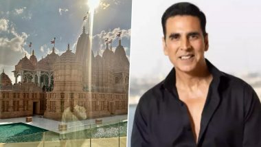 Akshay Kumar Attends Inauguration of First Hindu Stone Temple in Abu Dhabi (Watch Video)