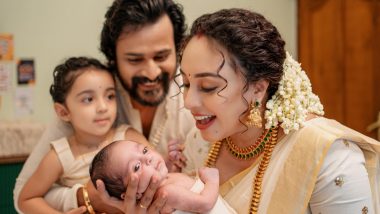 Pearle Maaney-Srinish Aravind Reveal Face of Their Baby Girl Nitara a Month After Her Birth (View Pics)