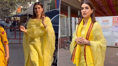 Teri Baaton Mein Aisa Uljha Jiya: Kriti Sanon Seeks Blessings at Mumbai’s Siddhivinayak Temple Ahead of Film Release