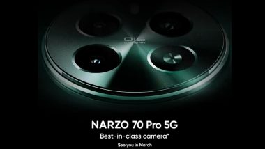 Realme NARZO 70 Pro 5G Launch Confirmed for March 2024 in India, To Feature 'Sony IM890 OIS Camera Sensor'; Check More Details