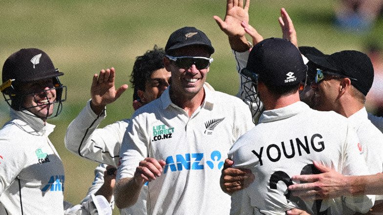 NZ vs SA 2nd Test 2024: Rachin Ravindra Takes 3 Wickets, South Africa Reaches 220 for 6 at Stumps on Day 1 Against New Zealand