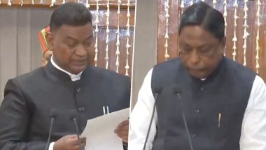 Jharkhand: RJD Leader Satyanand Bhokta and Congress' Alamgir Alam Take Oath as Ministers in State Cabinet (Watch Videos)
