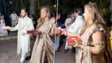 Rakul Preet Singh-Jackky Bhagnani Wedding: Groom’s Sister Deepshikha Distributes Sweets Among Paps Waiting for Couple Outside the Venue (Watch Video)