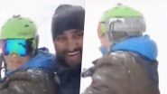 Sachin Tendulkar Spotted Riding a Snow Bike With Fan in Kashmir, Video Goes Viral