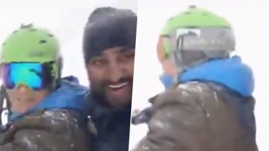 Sachin Tendulkar Spotted Riding a Snow Bike With Fan in Kashmir, Video Goes Viral