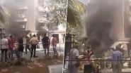 Fire in Dahisar: Blaze Erupts at Building in Mumbai, Dousing Operation Underway (Watch Video)