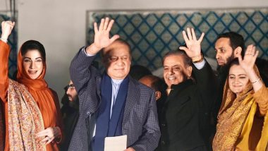 Pakistan General Elections 2024: Nawaz Sharif Says His Government Would Try To Improve Ties With Neighbouring Countries (See Pics and Video)