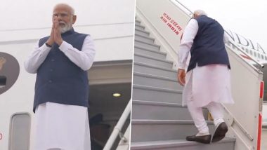 Prime Minister Narendra Modi Embarks on Two-Day Visit To UAE and Qatar (Watch Video)