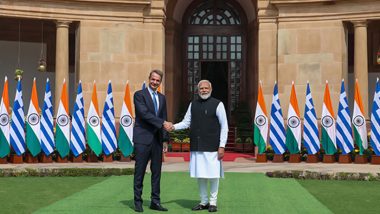 PM Narendra Modi Holds 'Productive Meeting' With Greek Counterpart Kyriakos Mitsotakis; Talks on Technology and Space Take Centre Stage