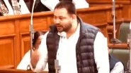 RJD Leader's Tobacco Act in Assembly During Tejashwi Yadav's Speech Goes Viral (Watch Video)