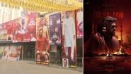 Lal Salaam: Fans Eagerly Await the Release of Rajinikanth&rsquo;s Film, Adorning a Chennai Theatre With Banners and Garlands (Watch Video)