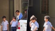 Jeh Birthday Bash: Taimur Ali Khan Arrives With Friends to Younger Bro's Celebration Straight Back From School! (Watch Video)