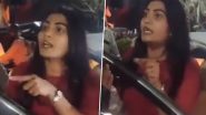 Telugu Actress Sowmya Janu Abuses Traffic Home Guard Over Wrong-Way Driving in Banjara Hills, Video Goes VIRAL – Watch