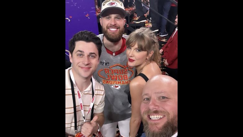 Super Bowl 2024: Taylor Swift, BF Travis Kelce ‘Happily’ Pose With Wizards of Waverly Place Star David Henrie (View Pic)