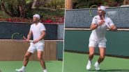 Rafael Nadal Seen Practicing in His Academy as He Eyes Return From Injury in Upcoming Indian Wells Open 2024 (Watch Video)