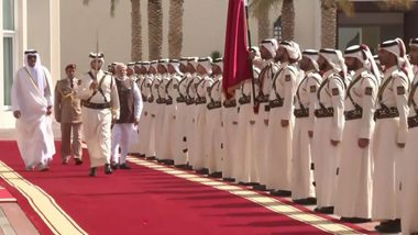 Prime Minister Narendra Modi Receives Ceremonial Welcome in Doha, Holds Bilateral With Amir of Qatar Sheikh Tamim Bin Hamad
