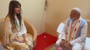 PM Narendra Modi Meets With German Singer Mae Spittmann, Her Mother in Tamil Nadu's Palladam (Watch Video)