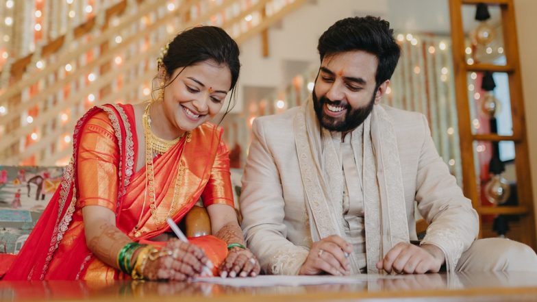 Yashraj Mukhate Ties the Knot With Alpana! Social Media Star Shares Joyful Snapshot From Their Registrar Marriage (View Pic)